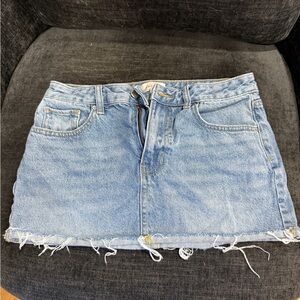 PacSun Light Blue Denim Mini Skirt
